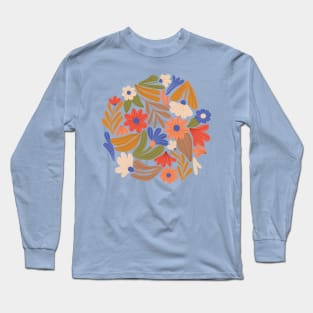 Bright happy flowers in green Long Sleeve T-Shirt